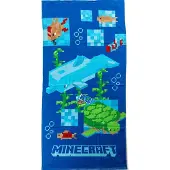 Minecraft Strandlaken Aqua 70 x 140 cm - katoen