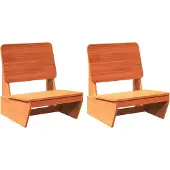 vidaXL Tuinstoelen, 2 stuks, wasbruin, 60x64x70,5 cm, massief grenenhout