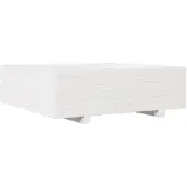 vidaXL Plantenbak 80x80x26,5 cm massief grenenhout wit