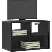 vidaXL Tv-meubel 60x31x39,5 cm bewerkt hout en metaal zwart
