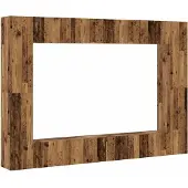 vidaXL 8-delig Tv-meubelset wandmontage bewerkt hout oud houtkleurig