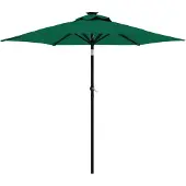 vidaXL Parasol met stalen paal 225x225x212 cm groen