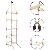 vidaXL Touwladder 200 cm hout