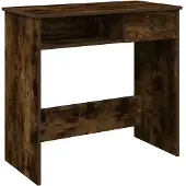 vidaXL Bureau 80x40x75 cm bewerkt hout gerookt eikenkleurig
