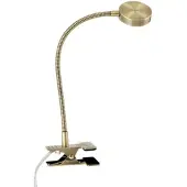 Orion Klemlamp Mira, messing / goud, Werkkamer / Kantoor, metaal, Modern, Klemlamp
