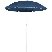 vidaXL Parasol met stalen paal 180 cm blauw