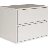 NADUVI Collection Nachtkastje Fermo 2 lades | mdf wit 50x40x36 cm nachtkastjes | NADUVI