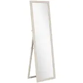 HOMCOM -Volledige spiegel-Gehard glas-50x4x160 cm-Wit