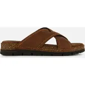 Outfielder Slippers bruin Leer Maat 40