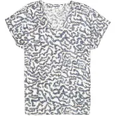 Garcia Shirt kobaltblauw / wit