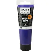 Creativ Company Acrylverf – Paarse Verf – Acrylaatverf – Acrylic paint – Hobbyverf – Sneldrogend – Violet (#25) – Dekkend – Creall Studio – 120 ml – 1 fles