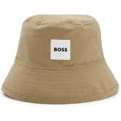 BOSS Omkeerbare vissershoed voor kinderen met logodetails
