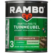 Rambo Pantserbeits Tuinmeubel Transparant Zijdemat Whitewash 0.75L