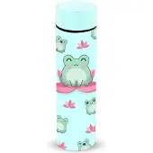 Sublime Market Connect - Oh My Pop! Kikker - Frog - Slimme Thermosfles 500 ml – Turkoois – RVS