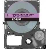 Epson LK-4UBP tape zwart op paars 12 mm (origineel)
