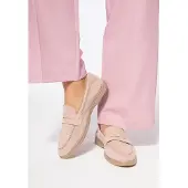 WITTCHEN Dames Klassieke Roze Suède Mocassins