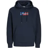 Jack & Jones Sweatshirt 'JJECorp' navy / rood / wit