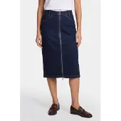 Calvin Klein Jeans Denim Zip Front Skirt Ck Classic Rinse Maat: W27 | Midi Rokken Outlet | Dames | Blauw
