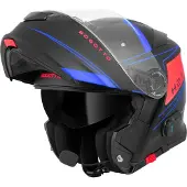 Bogotto H271 Taog Bluetooth Helm Zwart Rood Blauw Maat XS
