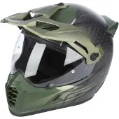 KLIM Krios Pro ECE/DOT Echo, avonturenhelm ,Mat Carbon/Zwart/Donkergroen/Lichtgroen ,S