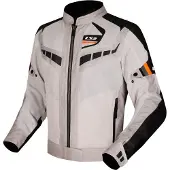 Ls2 Textil LS2 Garda Air Damen motorjas, textiel, lichtgrijs/oranje, maat S
