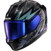 Shark D-Skwal 3 Blast-R, integraalhelm ,zwart/grijs/turquoise ,L