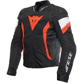 Dainese Avro 5 S26 motorfiets textieljas, zwart/wit/rood, maat 60