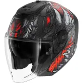 Shark RS Jet Carbon Shaytan Mat Zwart Rood Antraciet KRA Maat S