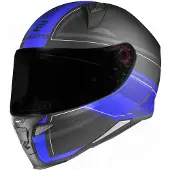 Bogotto FF110 Cinder helm, mat zwart/blauw, maat S (55/56)