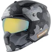 Bogotto Radic Camo 22.06 Mat Zwart Motorhelm Maat S
