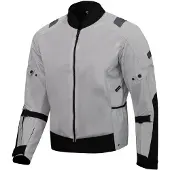 Merlin Taos motortextiljas, ademend mesh-materiaal, stretch, lichtgrijs/zwart, maat 2XL