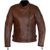 Merlin Bristol D3O Cafe Damen Motorfiets Lederjas, bruin, maat XS