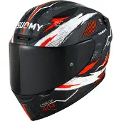 Suomy Track-1 404 helm, model 2023, grijs/zwart/rood, maat XS (53/54)