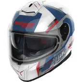 Nolan Gevraagd: N80-8 helm met N-Com systeem, blauw/rood/wit, maat XXS (54)