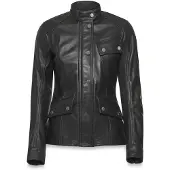 Belstaff Penrith Dames Zwarte Leren Jas Maat L