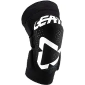 Leatt 3DF 5.0 Zwart Witte Motocross Kniebeschermers Maat 2XL