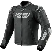 MUGENRACE motorjas, zwart, met perforaties, maat 50
