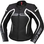 IXS RS-600 1.0 damesmotorfietslerenjas, zwart/wit, maat 46
