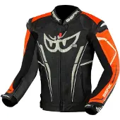 Berik Street Pro Evo motorjas, leer, zwart/oranje, maat 50