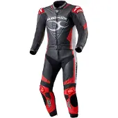 MUGENRACE Impegnato Zwart Wit Rood Geperforeerd 2-Delig Motorpak Maat 50