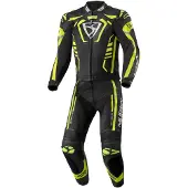 MUGENRACE Predator Zwart Wit Neon Geel Geperforeerd 2-Delig Motorpak Maat 60