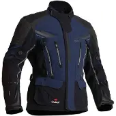 Halvarssons Mora, waterdichte motorfietsjas, textiel, zwart/blauw, maat 48
