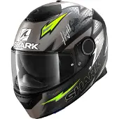 Shark SPARTAN 1.2 ADRIAN PARASSOL. Volledige helm, mat, antraciet-geel. Maat XS. Kleur: grijs/geel