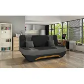 Fun Moebel Klick-klak slaapbank KANDY, bekleding: stof Alova, kleur: zwart-grijs
