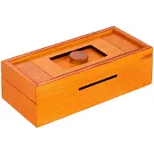 Philos puzzeldoos houten breinbreker Secret Box Circle cadeau.