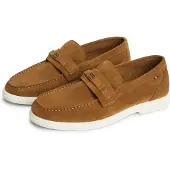 Tommy Hilfiger Instappers 'Flag Plaque' cognac