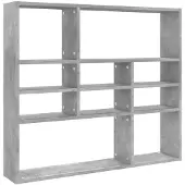vidaXL Wandschap 90x16x78 cm bewerkt hout betongrijs