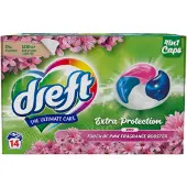 Dreft Caps 4-in-1 wasmiddel Vleugje Roze 14 stuks