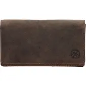 Hide & Stitches Hide en Stitches Overslag Portemonnee RFID Idaho Donker Bruin