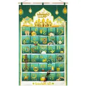 OEM Ramadan-adventskalender met een groen-gouden design